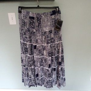 Patchwork pattern long skirt XL